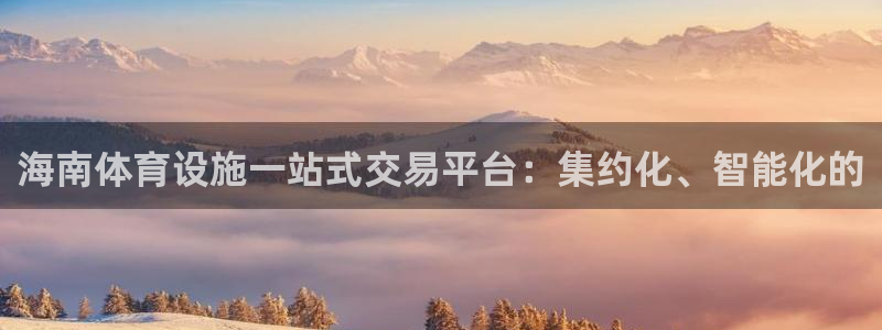 意昂5(KGAME)官方：海南体育设施一站式交易平台：集约化